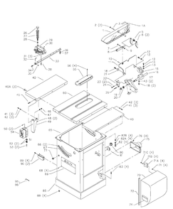 Delta 36-841 Diagram and Parts List for 36-841  Delta Saw