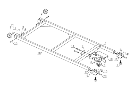 Delta 50-2000 Type-1 Diagram and Parts List for 50-2000 Type-1 Delta Tool Stand & Cart