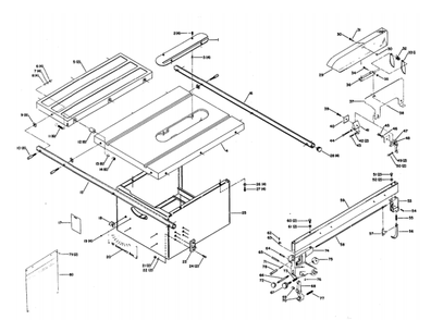 Delta 34-388 Diagram and Parts List for 34-388  Delta Saw