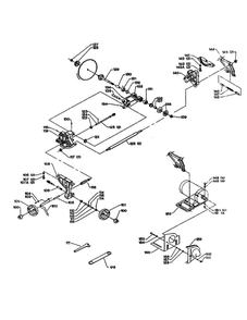 Blade/Motor/Cover Diagram and Parts List for 34-440 90C12580 THRU 95H98459 Delta Table Saw