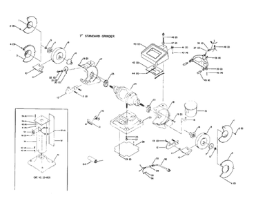Delta 23-205 Diagram and Parts List for 23-205  Delta Bench Grinder