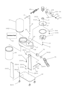 Delta Ap400k Type-1 Diagram and Parts List for AP400K Type-1 Delta Dust Collector