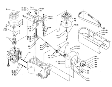 Delta 15-560-Bdk Type-1 Diagram and Parts List for 15-560-BDK Type-1 Delta Drill Press