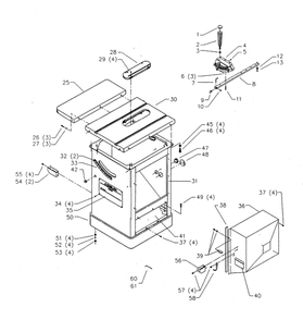 Delta 34-766 Type-4 Diagram and Parts List for 34-766 Type-4 Delta Saw