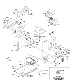 Delta 31-355 Type-1 Diagram and Parts List for 31-355 Type-1 Delta Sander Grinder