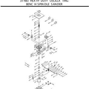 Part Location Diagram of DPEC000731 Delta 5/8-inch Sanding Spindle