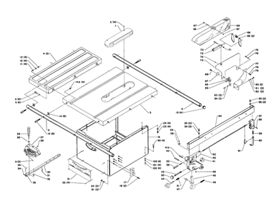 Delta Cs4l1 Diagram and Parts List for CS4L1  Delta Saw
