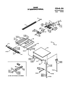 30-Inch Unifence With Rail Diagram and Parts List for 34-440 SN88J00001 THRU 90C12579 Delta Table Saw