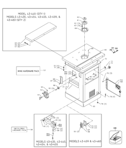 Delta 43-445 Diagram and Parts List for 43-445  Delta Shaper