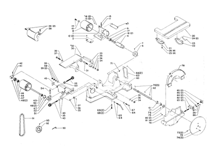 Delta Afm7 Diagram and Parts List for AFM7  Delta Planer Jointer