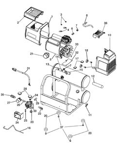 Delta 93-116-Sw Type-0 Diagram and Parts List for 93-116-SW Type-0 Delta Compressor