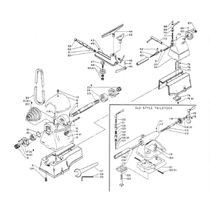 Delta 1460 Diagram and Parts List for 1460  Delta Lathe