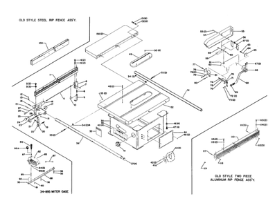 Delta 34-402 Diagram and Parts List for 34-402  Delta Saw