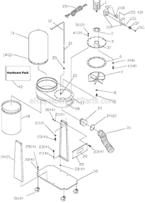 Page A Diagram and Parts List for AP400 Type 1 Delta Dust Collector