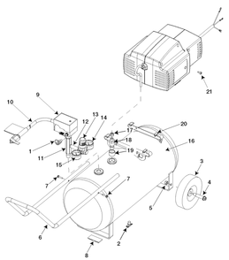 Delta 66-500 Type-1 Diagram and Parts List for 66-500 Type-1 Delta Compressor