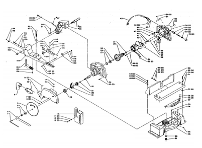 Delta 34-010 Type-1 Diagram and Parts List for 34-010 Type-1 Delta Saw