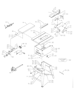 Delta 36-431 Diagram and Parts List for 36-431  Delta Saw