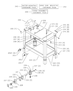 Delta 28-231-Bdk Type-1 Diagram and Parts List for 28-231-BDK Type-1 Delta Saw