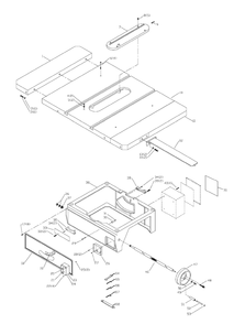 Delta 36-Rt40 Type-1 Diagram and Parts List for 36-RT40 Type-1 Delta Saw