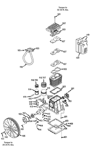 Delta Dlkc6580v2 Type-0 Diagram and Parts List for DLKC6580V2 Type-0 Delta Compressor