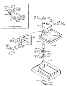 Delta 70-210 Diagram and Parts List for 70-210  Delta Drill Press