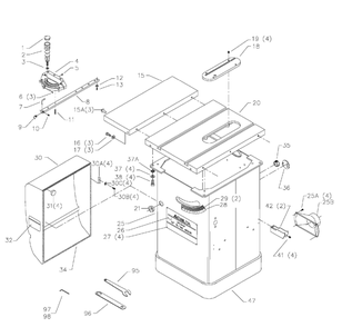 Delta 36-842 Diagram and Parts List for 36-842  Delta Saw