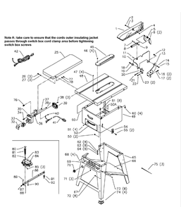 Delta 36-477 Diagram and Parts List for 36-477  Delta Saw