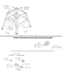 Delta 36-635 Diagram and Parts List for 36-635  Delta Saw