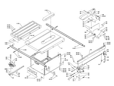 Delta 34-441 Diagram and Parts List for 34-441  Delta Saw