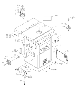 Delta 43-423 Diagram and Parts List for 43-423  Delta Shaper
