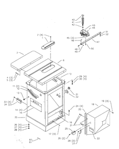Delta 36-810 Diagram and Parts List for 36-810  Delta Saw