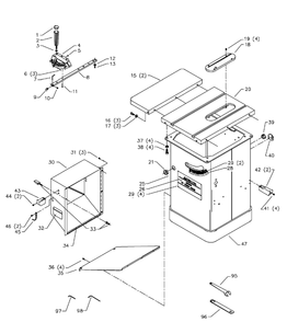 Delta 36-960l Diagram and Parts List for 36-960L  Delta Saw