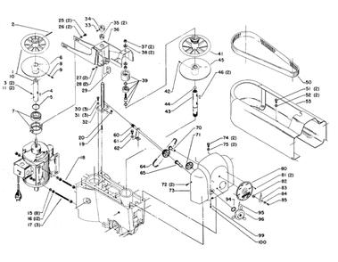 Delta 15-555-Bdk Type-1 Diagram and Parts List for 15-555-BDK Type-1 Delta Drill Press