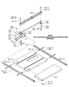 Delta 36-825 Diagram and Parts List for 36-825  Delta Saw