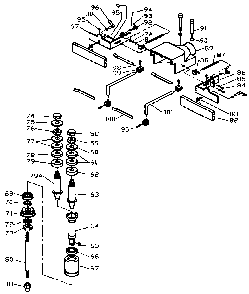 Exploded Diagram B Diagram and Parts List for 43-290C Type 1 Delta Saw