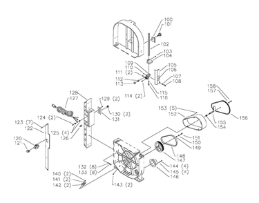 Delta 32322 Type-1 Diagram and Parts List for 32322 Type-1 Delta Saw