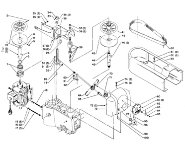 Delta 15-565-Bdk Type-1 Diagram and Parts List for 15-565-BDK Type-1 Delta Drill Press