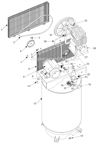 Page A Diagram and Parts List for DLKC6580V2 Type 1 Delta Compressor