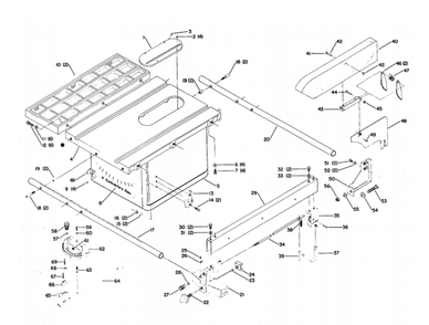 Delta 34-619 Diagram and Parts List for 34-619  Delta Saw