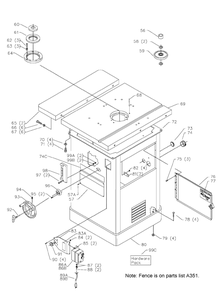 Delta 43-437 Diagram and Parts List for 43-437  Delta Shaper