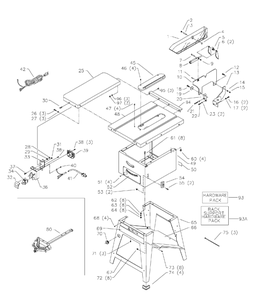 Delta 36-441b Diagram and Parts List for 36-441B  Delta Saw