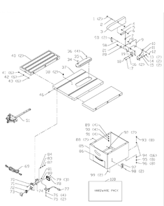 Delta 36-681 Diagram and Parts List for 36-681  Delta Saw