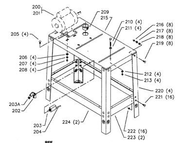 Delta 28-203-Bdk Type-1 Diagram and Parts List for 28-203-BDK Type-1 Delta Saw