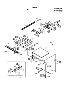 30-Inch Unifence With Rail Diagram and Parts List for 34-440 88J00000 Delta Table Saw
