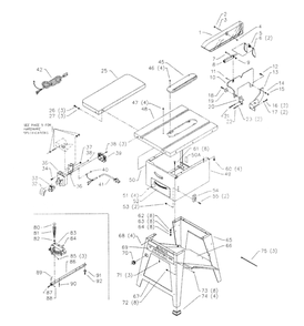Delta 36-473 Diagram and Parts List for 36-473  Delta Saw