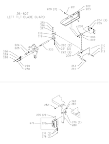 Delta 36-869 Diagram and Parts List for 36-869  Delta Saw