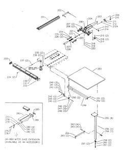 Delta 36-474 Diagram and Parts List for 36-474  Delta Saw