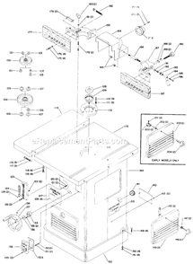Page B Diagram and Parts List for 43-375 Type 1 Delta Shaper