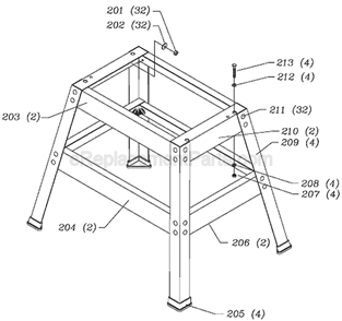 Page B Diagram and Parts List for SA350 Type 1 Delta Sander Polisher