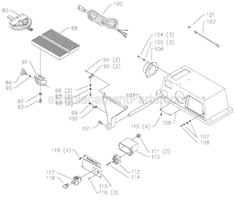 Page B Diagram and Parts List for SA446 Type 1 Delta Sander Polisher